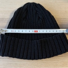 【URBAN RESEARCH】アーバンリサーチ  ニット帽 ビーニー ブラック 美品の画像