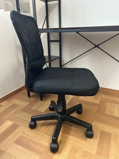 【ラック付き一体型 デスク+ 椅子 オフィスチェア】