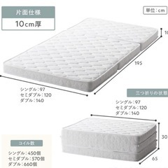 ダブルのマットレス(尼崎市)の画像
