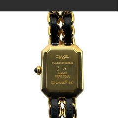 シャネル CHANEL プルミエール L H0001 ブラック GP レディース 腕時計の画像