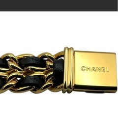 シャネル CHANEL プルミエール L H0001 ブラック GP レディース 腕時計の画像