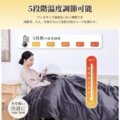 2025新型　電気毛布 掛け敷き 　PSE認証済み　190×130cm　電気掛敷毛布 掛け 敷き 電気毛布 電気ひざ掛けの画像