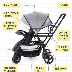 Nebio_二人乗りベビーカーの画像