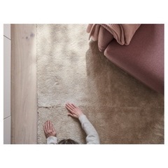 IKEAラグ　オフホワイトの画像