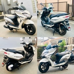 スズキバーグマンストリート125 品のある綺麗なホワイトカラーです♪の画像