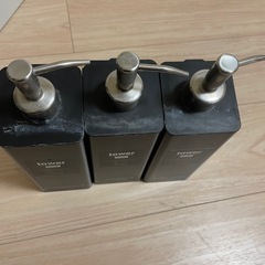 山善　tower マグネットツーウェイディスペンサー 3本セット 詰め替え容器の画像