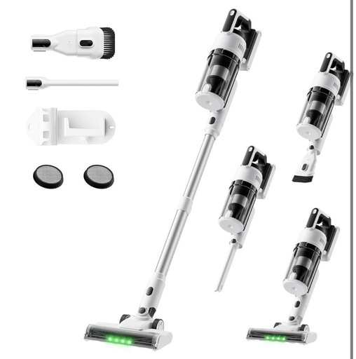 掃除機 コードレス 58kPa強力吸引　55分稼働 軽量 グリーンLED搭載