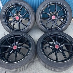 RAYS グラムライツ 57F XX レイズ アルミホイール 4本 9J+45 8.5J+45 5H PCD100 215/45R18 235/40R18 ZN6 86にて使用 溝ありの画像