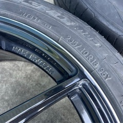 RAYS グラムライツ 57F XX レイズ アルミホイール 4本 9J+45 8.5J+45 5H PCD100 215/45R18 235/40R18 ZN6 86にて使用 溝ありの画像