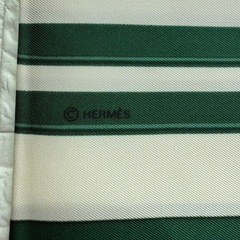 エルメス HERMES フランス スカーフ カレ90 緑　定番柄 シルクの画像