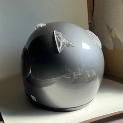 グレー ジェットヘルメット クリアシールド　サイズ S 55-56cmの画像