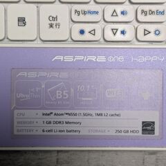 ［条件付き：差し上げます］ Acer ASPIRE ONE happy 一式 の画像