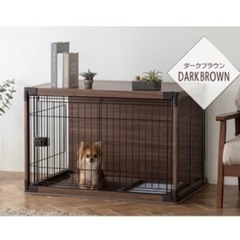 犬用ゲージ 屋根付きの画像