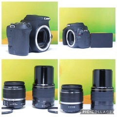 ⭐️バッグ付き⭐️ 美品⭐️Canon EOS Kiss X9 ダブルレンズセット ダブルズームセット 初心者 望遠レンズ 運動会 スポーツ 自撮り Wi-Fi Bluetooth の画像