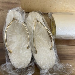 大人用着物小物　下駄、鞄セットサイズ23センチぐらいです　の画像