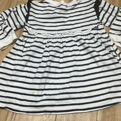 apres les cours✨ボーダー柄ワンピース風トップス✨長袖Tシャツ✨の画像