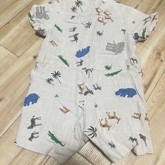ブリーズ✨人気✨ZOO柄ロンパース✨動物柄✨つなぎ✨の画像