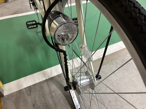 八王子駅周辺直接受け取り】シティサイクル クリーム色前カゴ