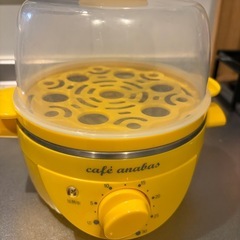 ANABAS スチームクッカー ゆで玉子名人 かんたん蒸し器 ゆで卵メーカー タイマー付き イエロー SE-001の画像