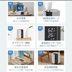 【定価23990円】 6L ハイブリッド式加湿器 北見市の画像