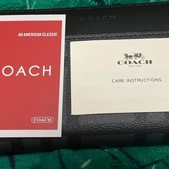 COACH　ブラック長財布の画像
