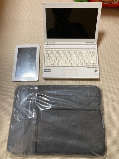 ⭐️NEC モバイルノートパソコン+Androidタブレットのセット 新品パソコンケース付き 通電確認済み⭐️