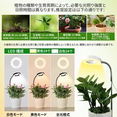 植物育成ライト LED 室内栽培ライトの画像