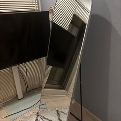 全身鏡　シルバーの画像