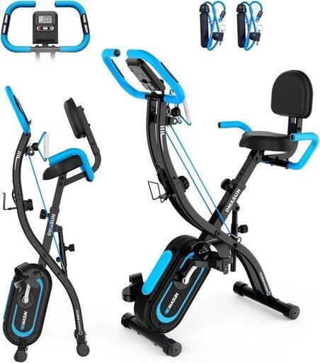 新品！エアロバイク　フィットネス　トレーニング　折りたたみ心拍数計測　軽量　静音