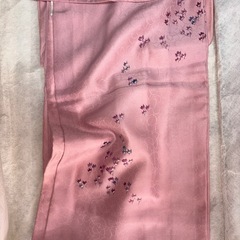 ピンク シルク 着物羽織り　花柄刺繍の画像