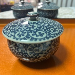 有田焼 浅秀　蛸唐草　タコ唐草　蓋付汲出揃　フタ付 湯呑　５客セットの画像