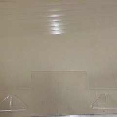 3mm透明アクリル板、900mm×600mm、脚2個付、パーテーション 仕切り板の画像