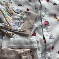 70㎝　ロンパース　古着2枚の画像