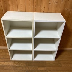 　カラーボックス　白 ２台
の画像