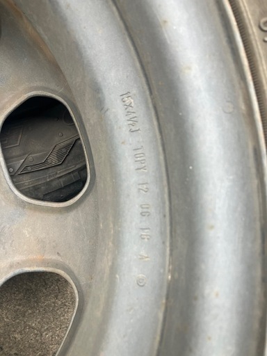 引き取り限定！　165/60R15 77Q 15インチ　スチールホイール　取引決定！