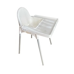 IKEA ベビーチェア ホワイト ハイチェア テーブル付きの画像