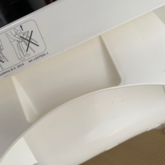 IKEA ベビーチェア ホワイト ハイチェア テーブル付きの画像