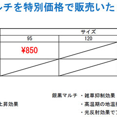 【在庫処分品】農業用マルチ【訳アリ】の画像