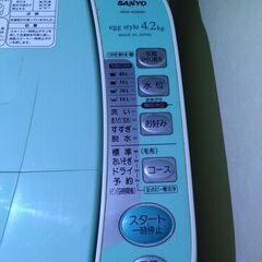 交渉中【クリーニング済み】サンヨー　洗濯機　4.2kg　ASW-42S8の画像
