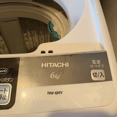 来週月曜まで　HITACHI 全自動洗濯機　6kgの画像