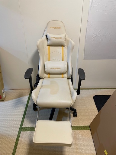 GTRacing ゲーミングチェア オフィスチェア オットマン付き