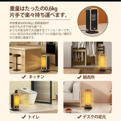 コンパクト2秒速暖・安全設計のセラミックヒーター
の画像