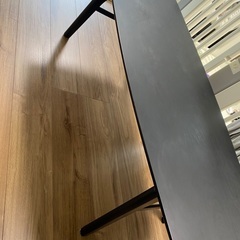 折りたたみローテーブル　120cm ブラック　木製の画像