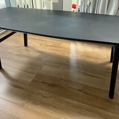 折りたたみローテーブル　120cm ブラック　木製の画像