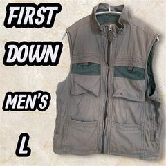 FIRST DOWN メッシュ切替 マルチポケットベスト Lサイズ メンズの画像