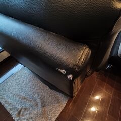 電動リクライニングソファ（シングル）黒色（ニトリ購入）の画像