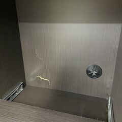 ミドルレンジボード 幅120ｃｍ 食器棚 キッチン収納 キッチンカウンター ヴィンテージ調 キッチンボード 札幌市手稲区の画像