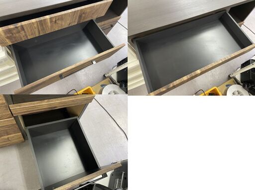 ミドルレンジボード 幅120ｃｍ 食器棚 キッチン収納 キッチンカウンター ヴィンテージ調 キッチンボード 札幌市手稲区
