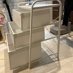  IKEA イケア チェスト（引き出し×3） ホワイト 白 55x62cm LOTE ローテの画像