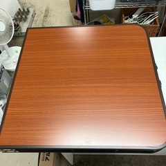 I 2510-370 コーナン　アルミテーブルセット　イス4脚付き　キズ汚れ有りの画像